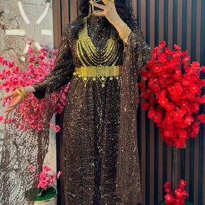 Kurdish Dress Traditional Kaftan Abaya, Kras Fistan Newroz Wedding Outfit