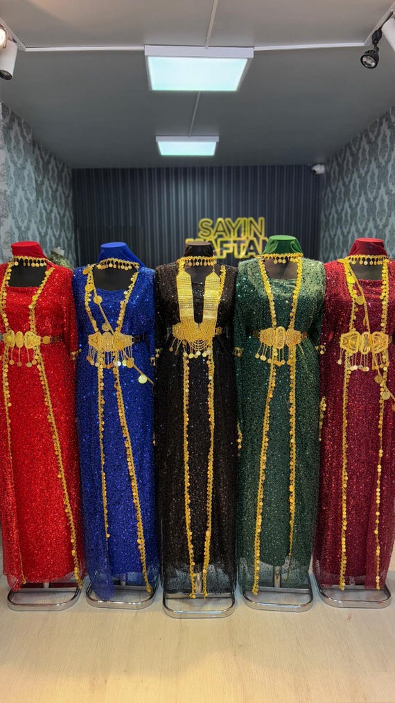 Kurdish Dress Traditional Kaftan Abaya, Kras Fistan Newroz Wedding