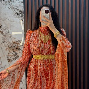 Kurdish Dress Traditional Kaftan Abaya, Kras Fistan Newroz Wedding Outfit