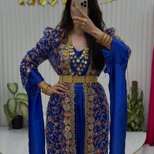 Kurdish Dress Traditional Kaftan Abaya, Kras Fistan Newroz Wedding Outfit