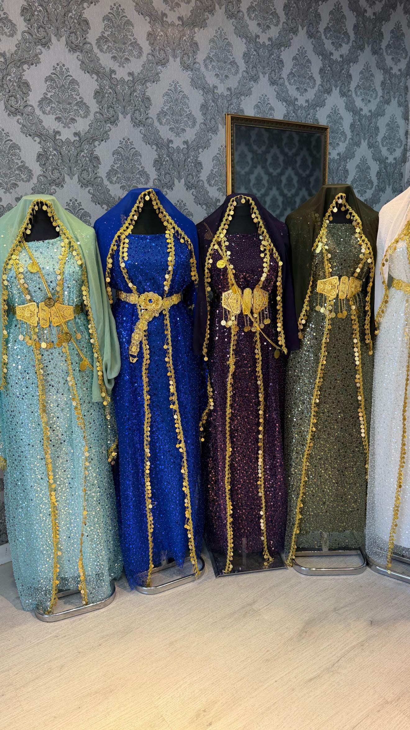 Kurdish Dress Traditional Kaftan Abaya, Kras Fistan Newroz Wedding