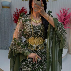 Kurdish Dress Traditional Kaftan Abaya, Kras Fistan Newroz Wedding Outfit