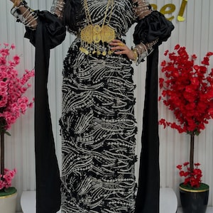 Kurdish Dress Traditional Kaftan Abaya, Kras Fistan Newroz Wedding Outfit