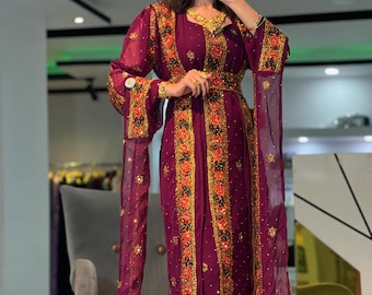Kurdish Dress Traditional Kaftan Abaya, Kras Fistan Newroz Wedding Outfit Standart Size