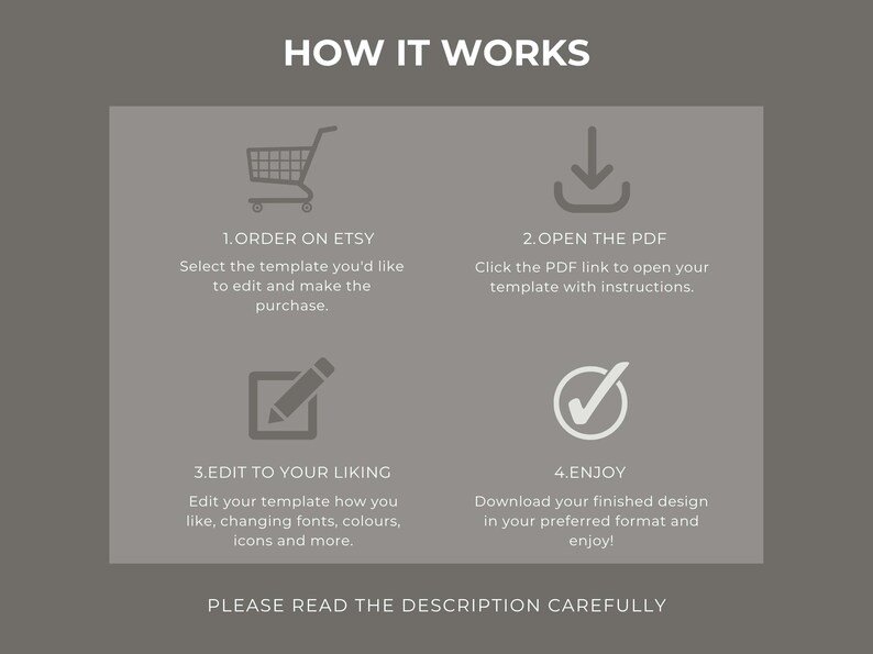 Instructions on how to purchase, edit, and download these social media templates for bookworms.