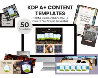 KDP A+ Content Templates | 50 Canva Designs and Amazon Listing Guide