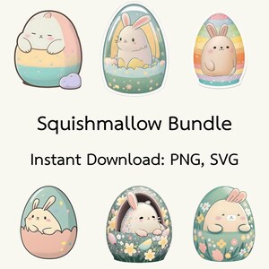 Easter Bunny SVG | Easter Bunny PNG | Set of 6