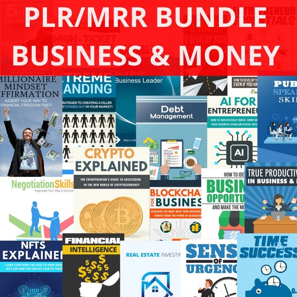 683 Business & Money PLR/MRR eBooks Bundle about for Financial Freedom, Wealth and Money Management with Resell Rights