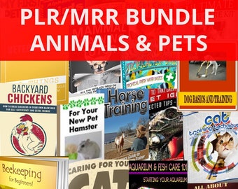 152 Tiere und Haustiere PLR / MRR eBooks Bundle - Pflegeanleitungen für Hunde, Katzen, Vögel, Hamster, Fische und weitere Haustiere! Eine große Auswahl an eBooks!