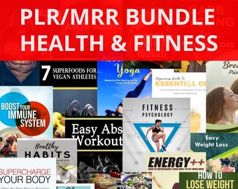 1255 Gesundheit & Fitness PLR / MRR eBooks Bundle zum Wiederverkauf - Trainings-/Ernährungspläne, Keto-Diät, Immunsystem, Gewichtsverlust, Energie und mehr!