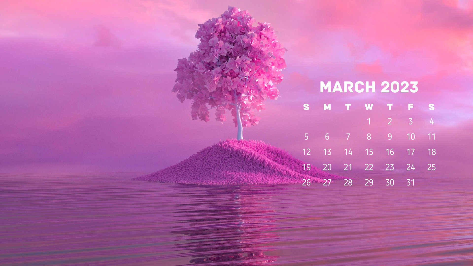 2023 Aesthetic Calendar Printable Digital Pink and - Etsy