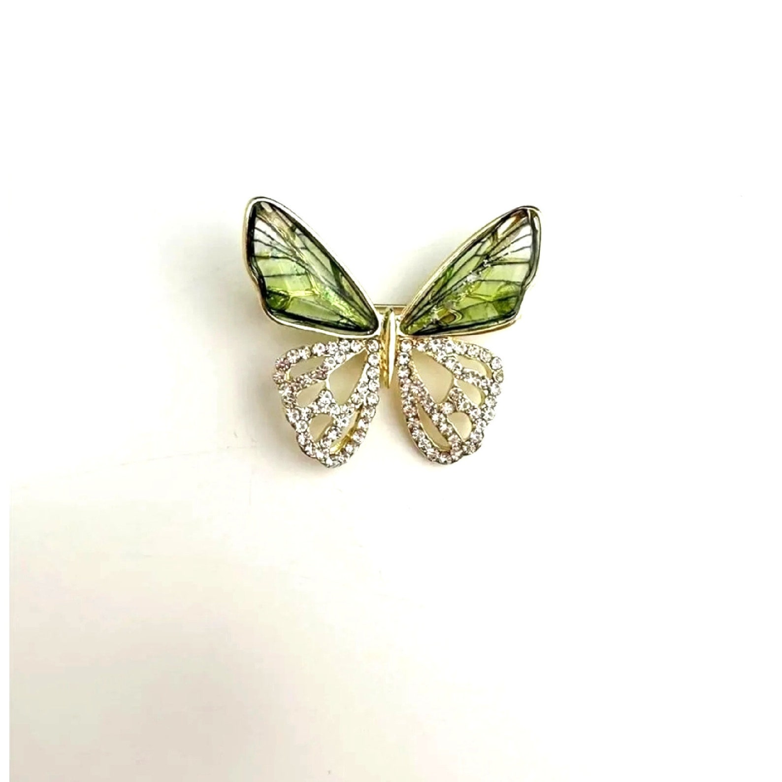 Vintage Butterfly Brooch Pin - Colorful Rhinestone Crystal Jewelry For Women, Girls, Gift For Parties & Everyday Wear