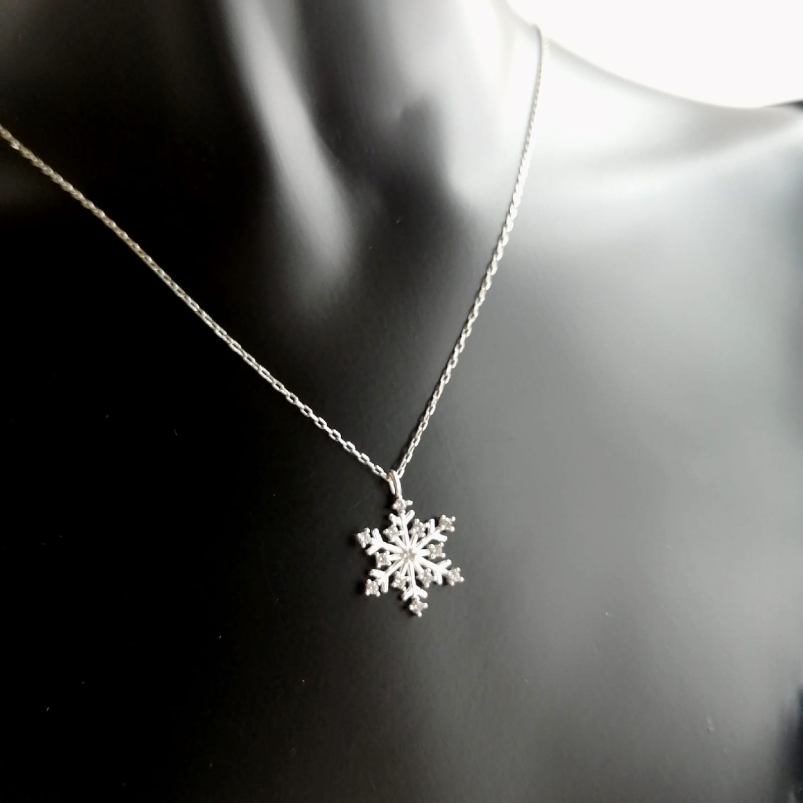 925 Sterling Silver Snowflake Pendants,snowflake Necklace,winter ...