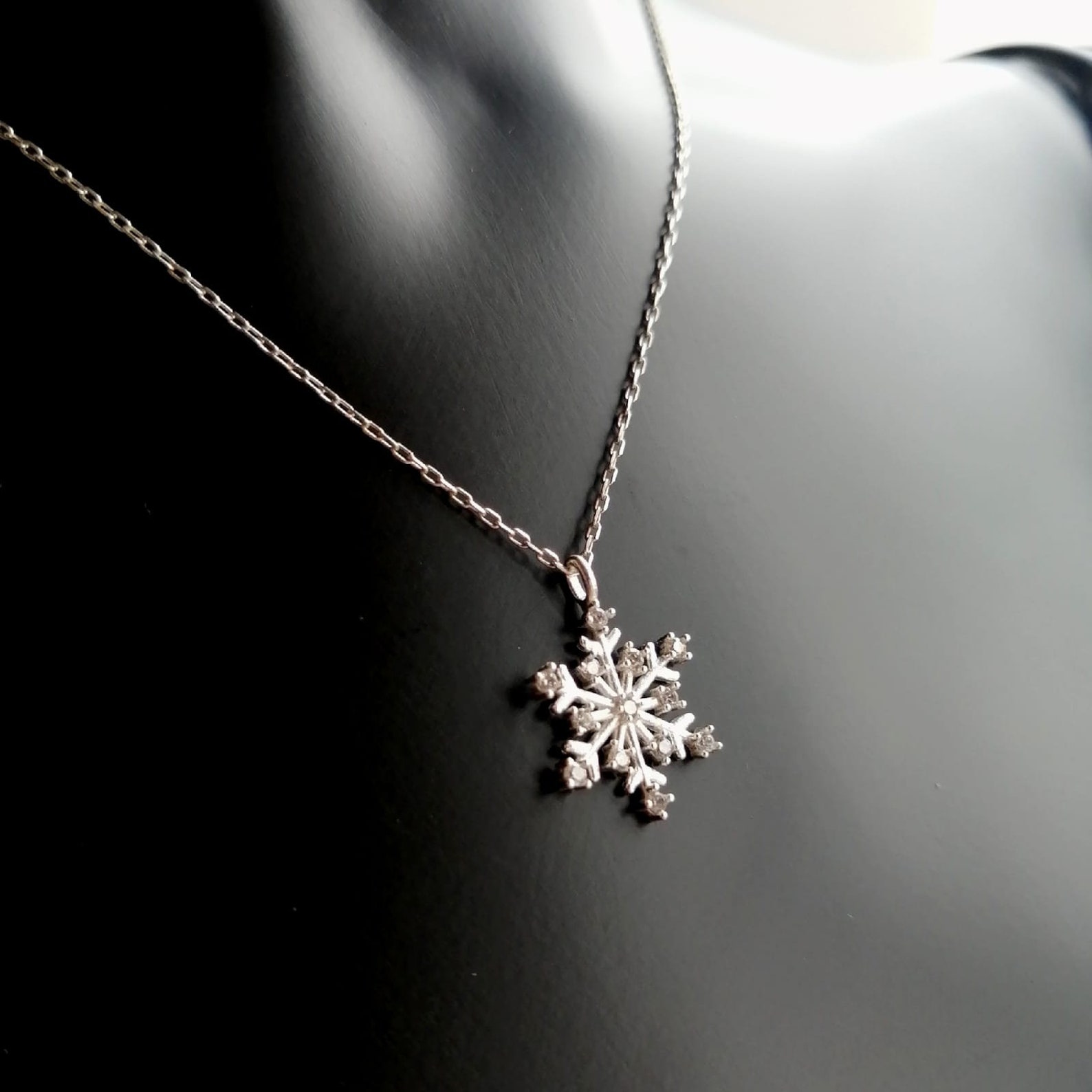 925 Sterling Silver Snowflake Pendants,snowflake Necklace,winter ...