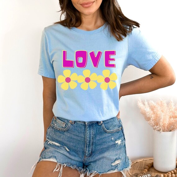 Love Flowers Joy Happiness Kind Peace Large Girl - Etsy