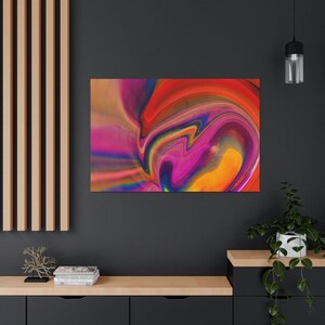 Brightly Colored Gallery Wrapped Canvas Abstract Art Print