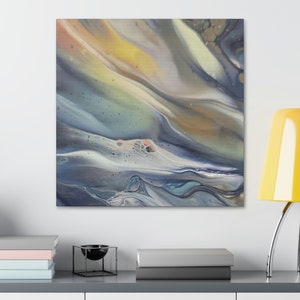 Pastel Under the Sea Canvas Print, Blue, Abstract Painting, Modern Wall Decor, Living Room Art, Bedroom Art, Nursery Art