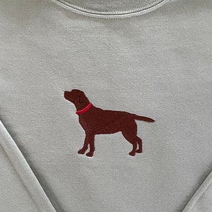 Chocolate Lab Lover's Embroidered Sweatshirt