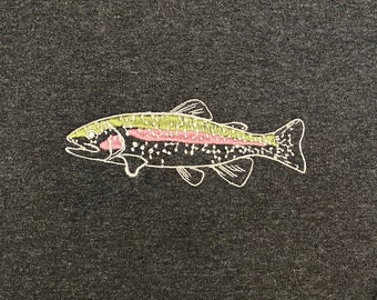 Rainbow Trout Embroidered Sweatshirt