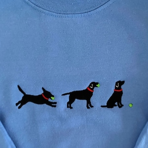 Lab with Ball Embroidered Sweatshirt