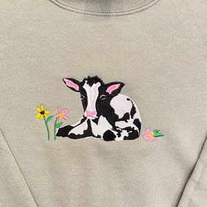 Baby Calf Embroidered Sweatshirt