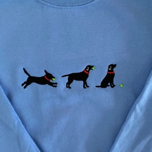 Lab with Ball Embroidered Sweatshirt