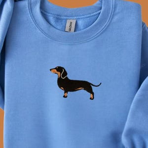 Dachshund Lover&#39;s Embroidered Sweatshirt