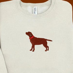 Chocolate Lab Lover's Embroidered Sweatshirt image 2