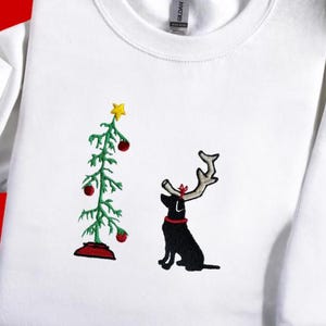 Christmas Lab Embroidered Sweatshirt