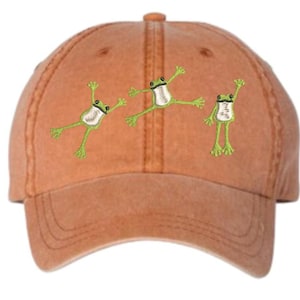 Frog Lover&#39;s Embroidered Baseball Cap