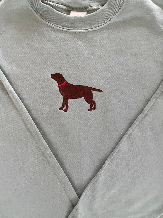 Chocolate Lab Lover's Embroidered Sweatshirt