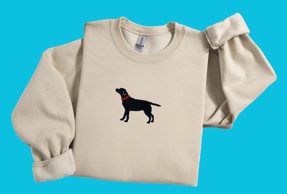 Black Lab Lover's Embroidered Sweatshirt