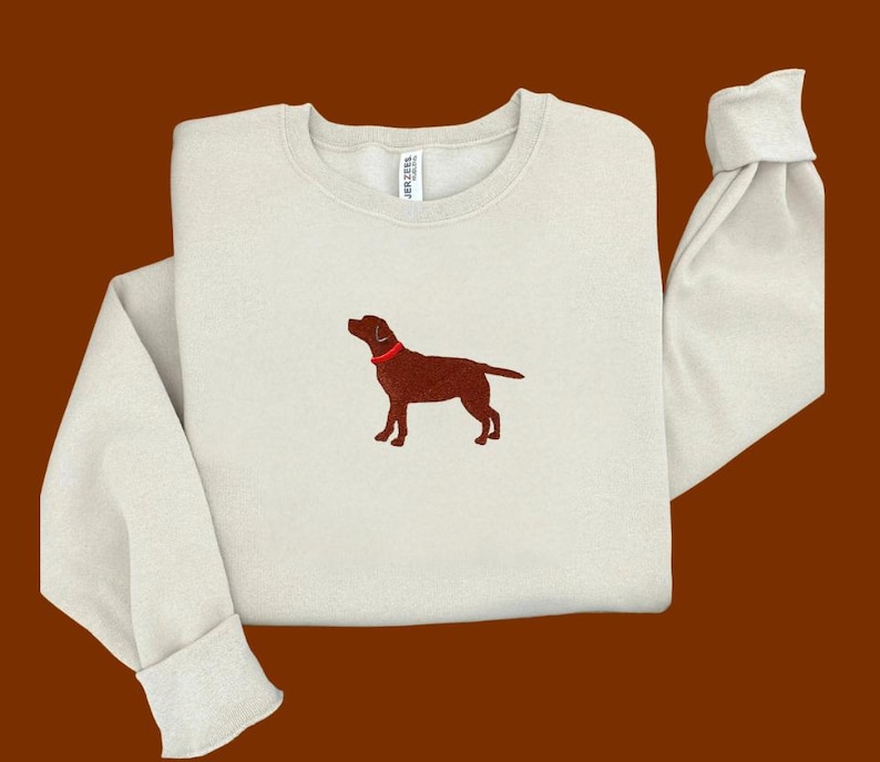 Chocolate Lab Lover's Embroidered Sweatshirt image 2