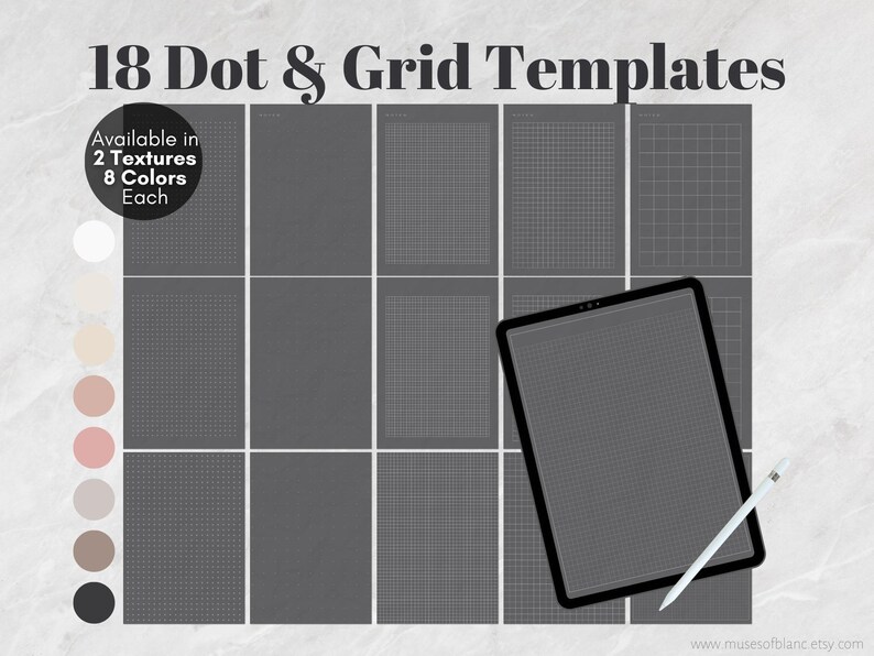 Digital Note Paper, A4 Planner Inserts, Lined, Grid, Dot (digital ...