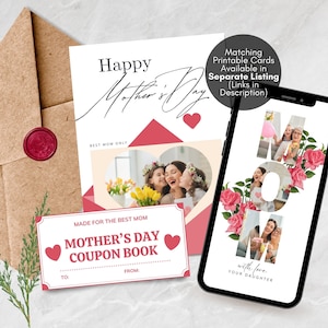 Editable Digital Mothers Day Cards Template, Animated Happy Mothers Day E-Card Template, Photo Collage Mothers Day Cards, Custom Mothers Day Greeting Cards Templates, Personalized Gift for Mom, Mobile Mothers Day Card Animation Video with Music GIF