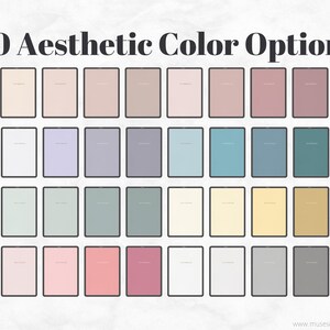 40 Digital Notebook Covers, Digital Planner Covers, Goodnotes, Notability, Noteshelf, Minimalist Aesthetic Pastel Designs, Hard Cover Book Texture - Instant Digital Download, Digital Journal Covers, Planner Bundle, Personal Use, Commercial Use