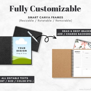 50 Spiral Notebook Mockup Templates, Spiral Journal Mockup, Spiral Planner Mockup, Canva Mockup Templates, Drag and Drop Mockup Templates - Digital Download, Digital Product, KDP Mockup, Digital Mockup, Lead Magnet Template Mockup Book Mockup Etsy