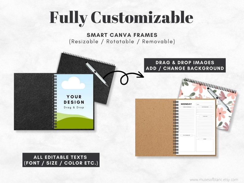 50 Spiral Notebook Mockup Templates, Spiral Journal Mockup, Spiral Planner Mockup, Canva Mockup Templates, Drag and Drop Mockup Templates - Digital Download, Digital Product, KDP Mockup, Digital Mockup, Lead Magnet Template Mockup Book Mockup Etsy