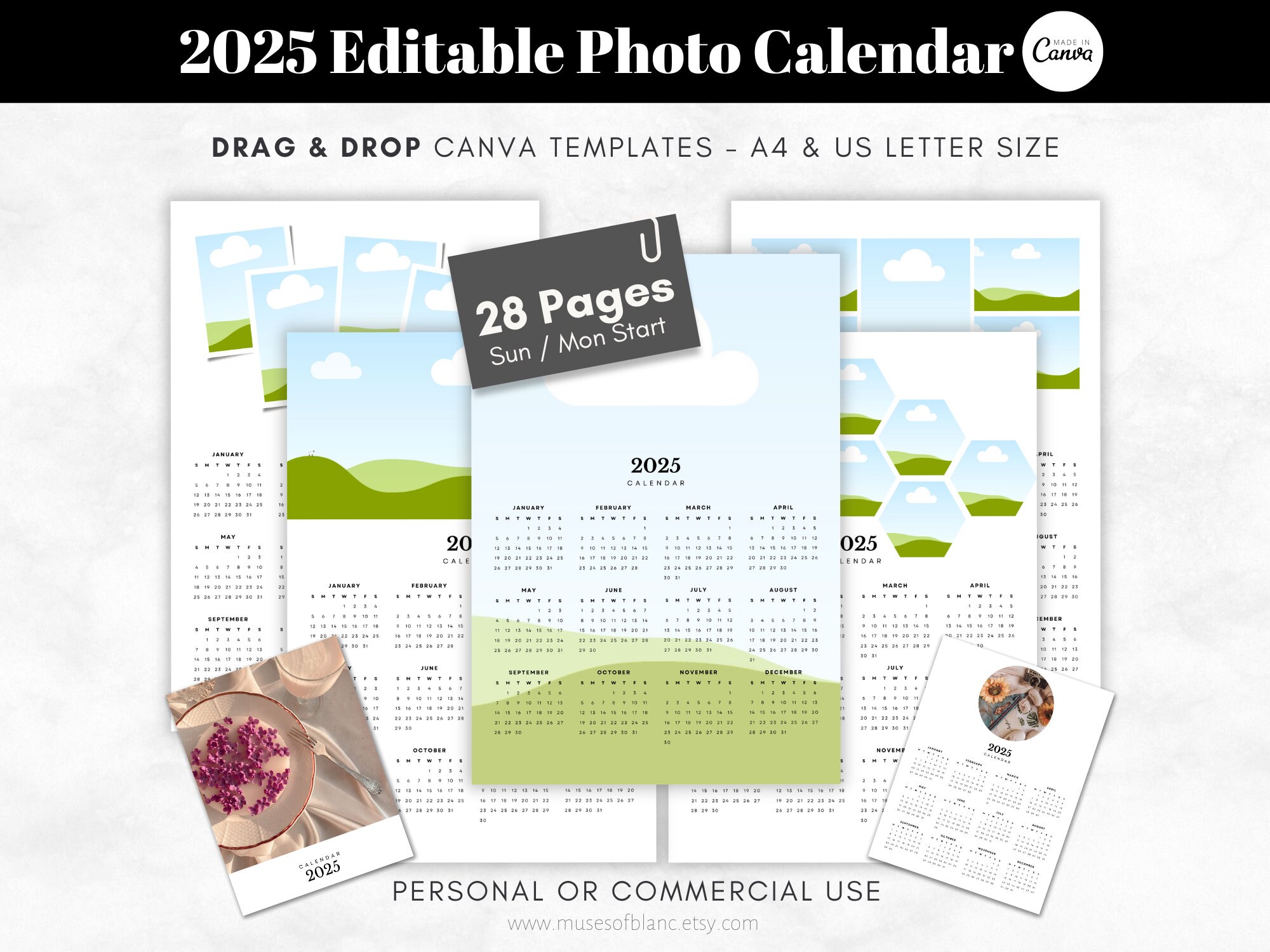 2025 Editable Calendar Template, 2025 Yearly Calendar, 2025 Photo Calendar Printable Wall Calendar, Desk Calendar, Digital Planner Calendar - Etsy 2025-editable-calendar-template-2025-yearly-calendar-2025-photo-calendar-printable-wall-calendar-desk-calendar-digital-planner-calendar-etsy