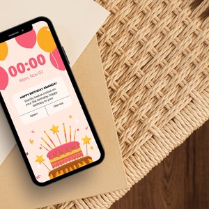 Editable Ecard Birthday Card Template, Ecard Animated Birthday Card Template for Mobile Phones, Video Card Ecard with Music, Editable Template Canva - Digital Download, Digital Gift Template, Digital Gift Card Template, Birthday Ecard with Music