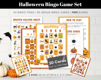 Printable Halloween Bingo Game Activity for Kids, Printable Bingo Cards for Halloween, Halloween Bingo Classroom Activity Halloween Parties