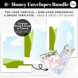 Drag and Drop Money Envelope Template, Custom Printable Money Envelope for Cash, Money Envelope Gift Template DIY, Editable Canva Templates