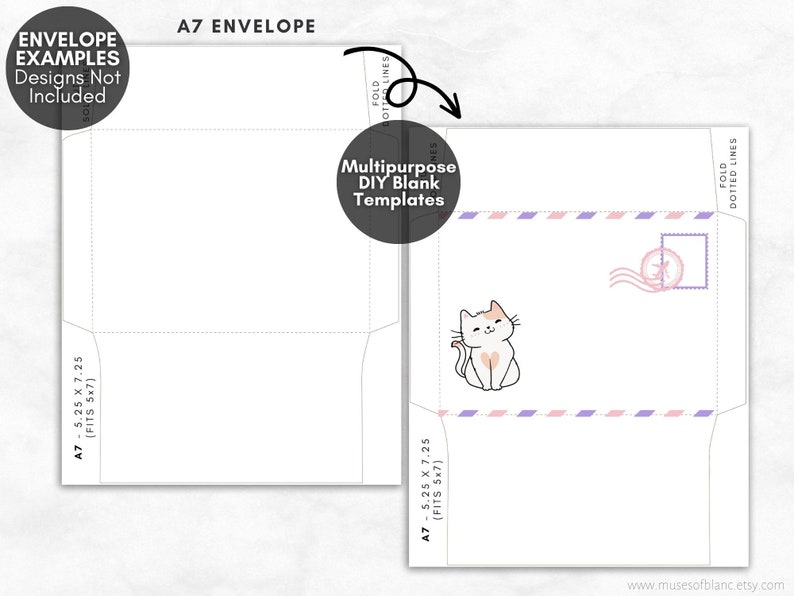 DIY Printable Envelope Template, Editable Canva Templates, Print and ...