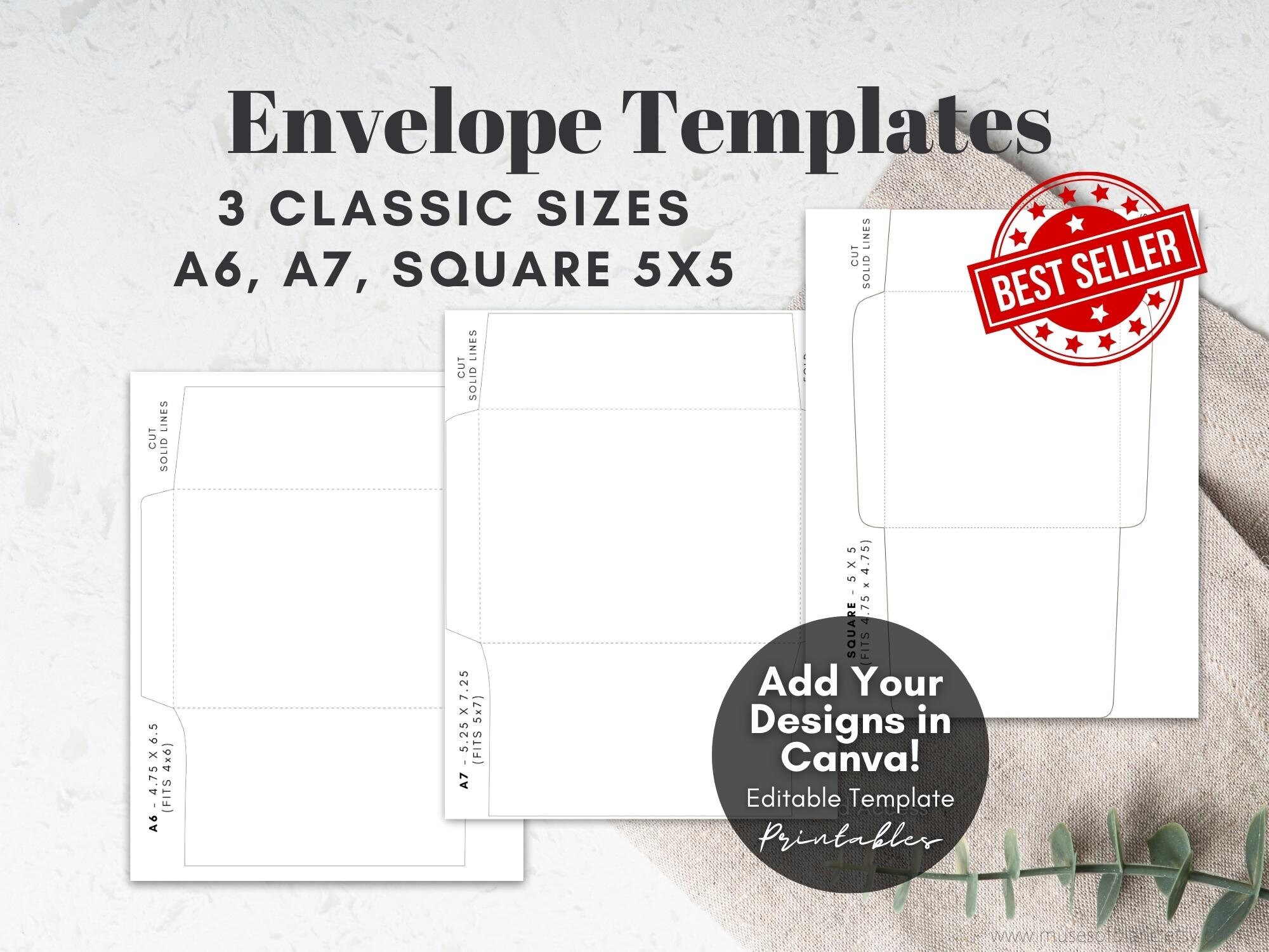 DIY Printable Envelope Template Editable Canva Templates - Etsy