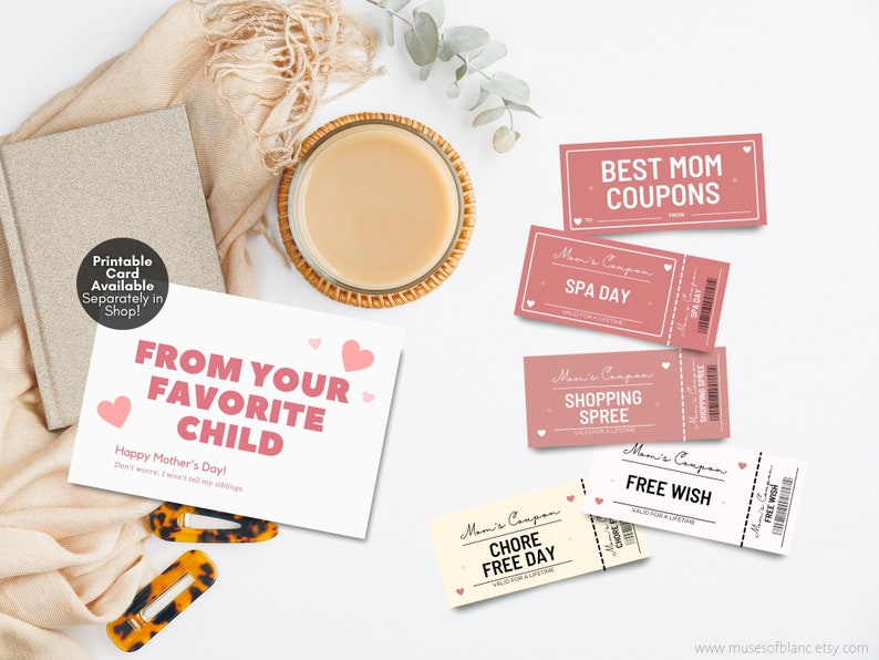 Editable Mom Coupon Book Template for Mothers Day Gift Idea - Etsy