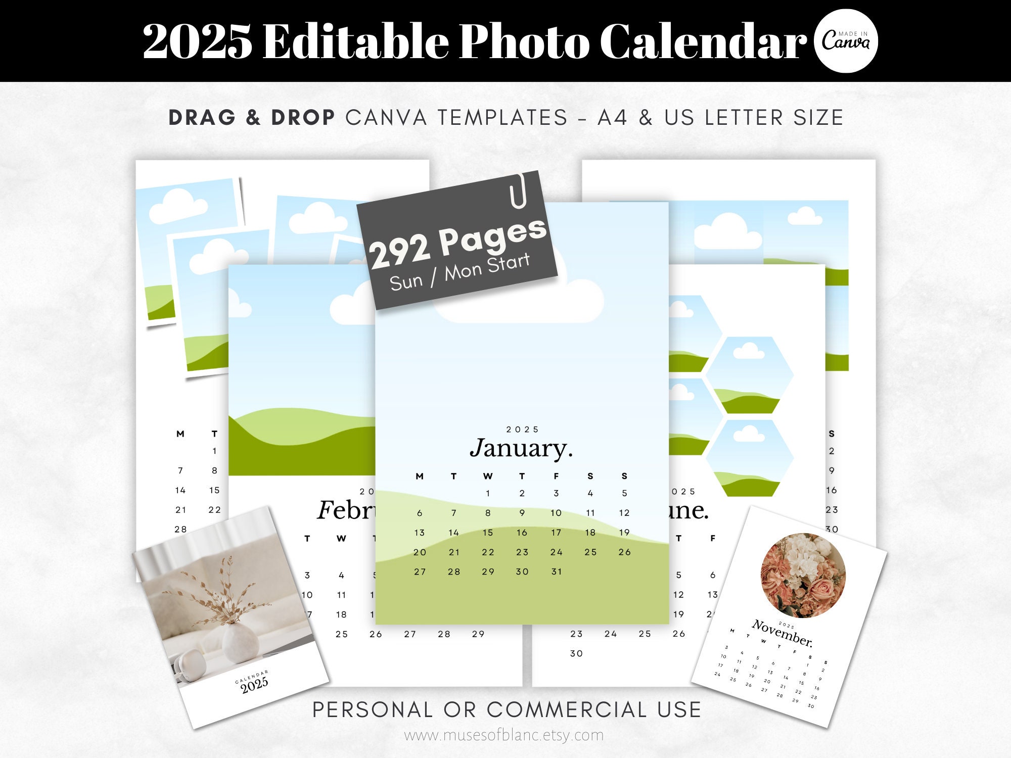 2025 Editable Calendar Template, 2025 Monthly Calendar, 2025 Photo Calendar Printable Wall Calendar, Desk Calendar, Digital Planner Calendar - Etsy 2025-editable-calendar-template-2025-monthly-calendar-2025-photo-calendar-printable-wall-calendar-desk-calendar-digital-planner-calendar-etsy