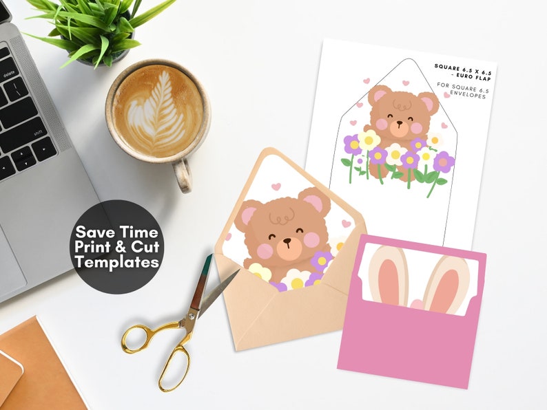 DIY Printable Envelope Liner Templates, Editable Canva Templates, Print and Cut A1 A2 A6 A7 Square Envelope Templates, Customised Envelope Liner - Digital Download, Editable Envelope Liner Square Flap, Customised Envelope Liner Euro Flap, A7 Liner