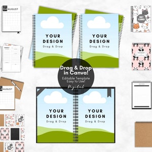 50 Spiral Notebook Mockup Templates, Spiral Journal Mockup, Spiral Planner Mockup, Canva Mockup Templates, Drag and Drop Mockup Templates - Digital Download, Digital Product, KDP Mockup, Digital Mockup, Lead Magnet Template Mockup Book Mockup Etsy