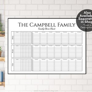 Editable Family Command Center Printable Google Sheets - Etsy