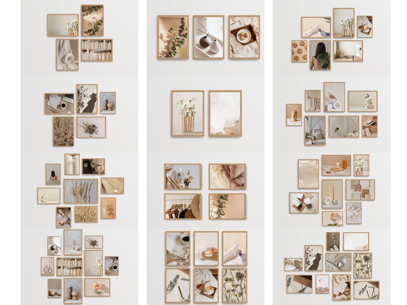 30 Wooden Frames Mockup Bundle Gallery Wall Frame Art Print Etsy